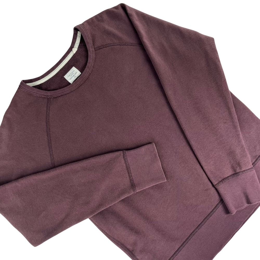 Rag & Bone Sweatshirt Mens M Burgundy Standard Issue Cotton Blend Raglan